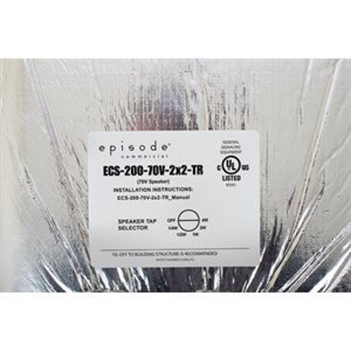 EPISODE - 200 COMMERCIAL SERIES 2X2 TILE REPLACEMENT SPEAKER WITH 70V SWITCH, 8IN SPEAKER
