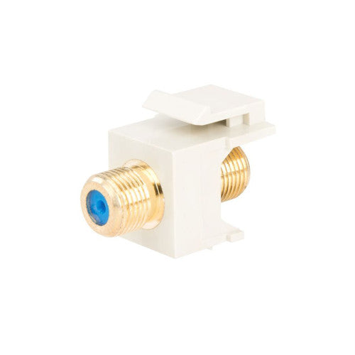 WIREPATH - GOLD- PLATED 3 GHZ BANDWIDTH F- CONNECTOR KEYSTONE INSERT (LIGHT ALMOND)