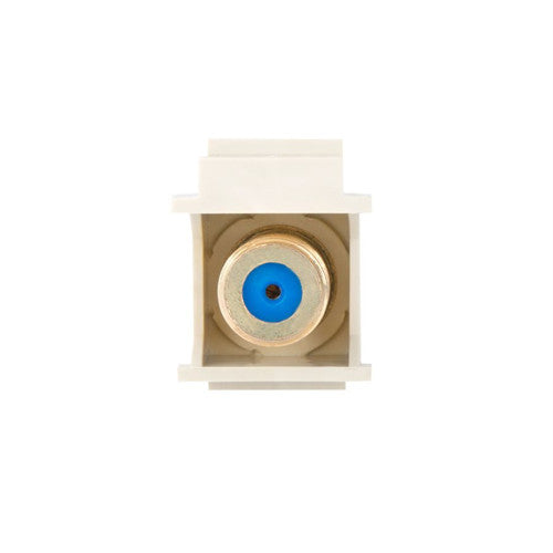 WIREPATH - GOLD- PLATED 3 GHZ BANDWIDTH F- CONNECTOR KEYSTONE INSERT (LIGHT ALMOND)