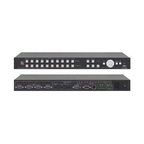 KRAMER - DUAL SCALER WITH 4XHDMI,2XDP,4XUNIV.INPUTS & AUDIO POW.AMPL.