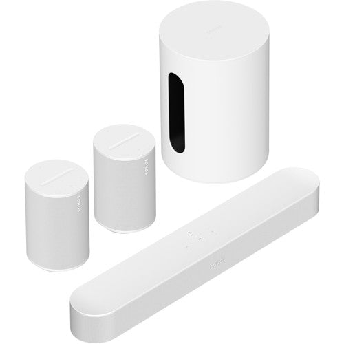 SONOS - IMMERSIVE SET WITH BEAM, (1)BEAM G2 (1)SUB MINI (2) ERA 100 (WHITE)