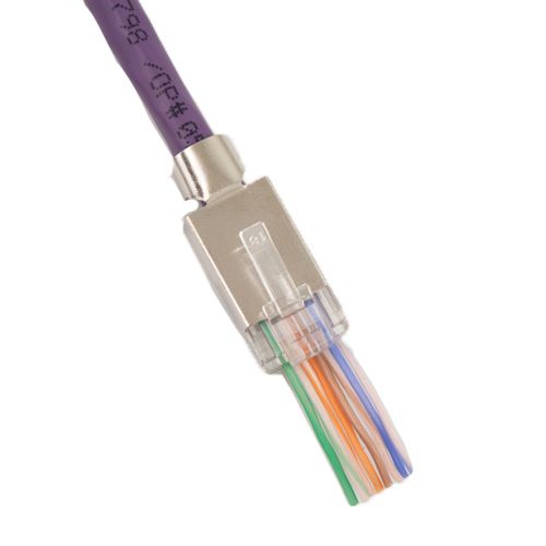 EZ-45 CAT6A Shielded RJ45 Metal Connectors - 100pk