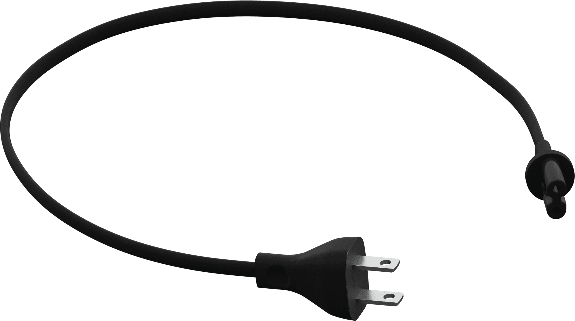 Short Straight Power Cable US (Black)