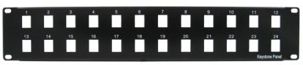 Blank Patch Panel, 24 Port, Black