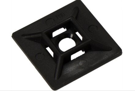 Adhesive Mounting Base for Cable Ties 100 Pack Black