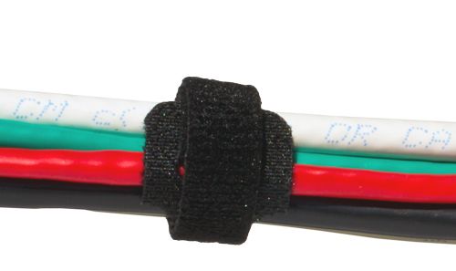 Velcro Wraps 8in x 1/2in (50 Pack) Black