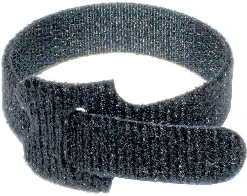 Velcro Wraps 8in x 1/2in (50 Pack) Black