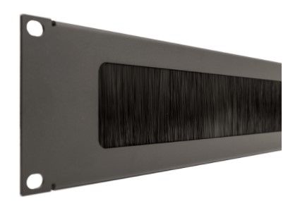 1U Rack Mount Brush Panel Pass-Through