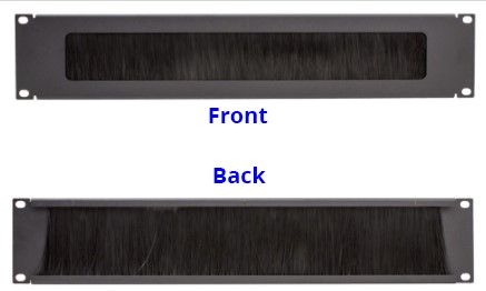 2U Rack Mount Brush Panel Pass-Through