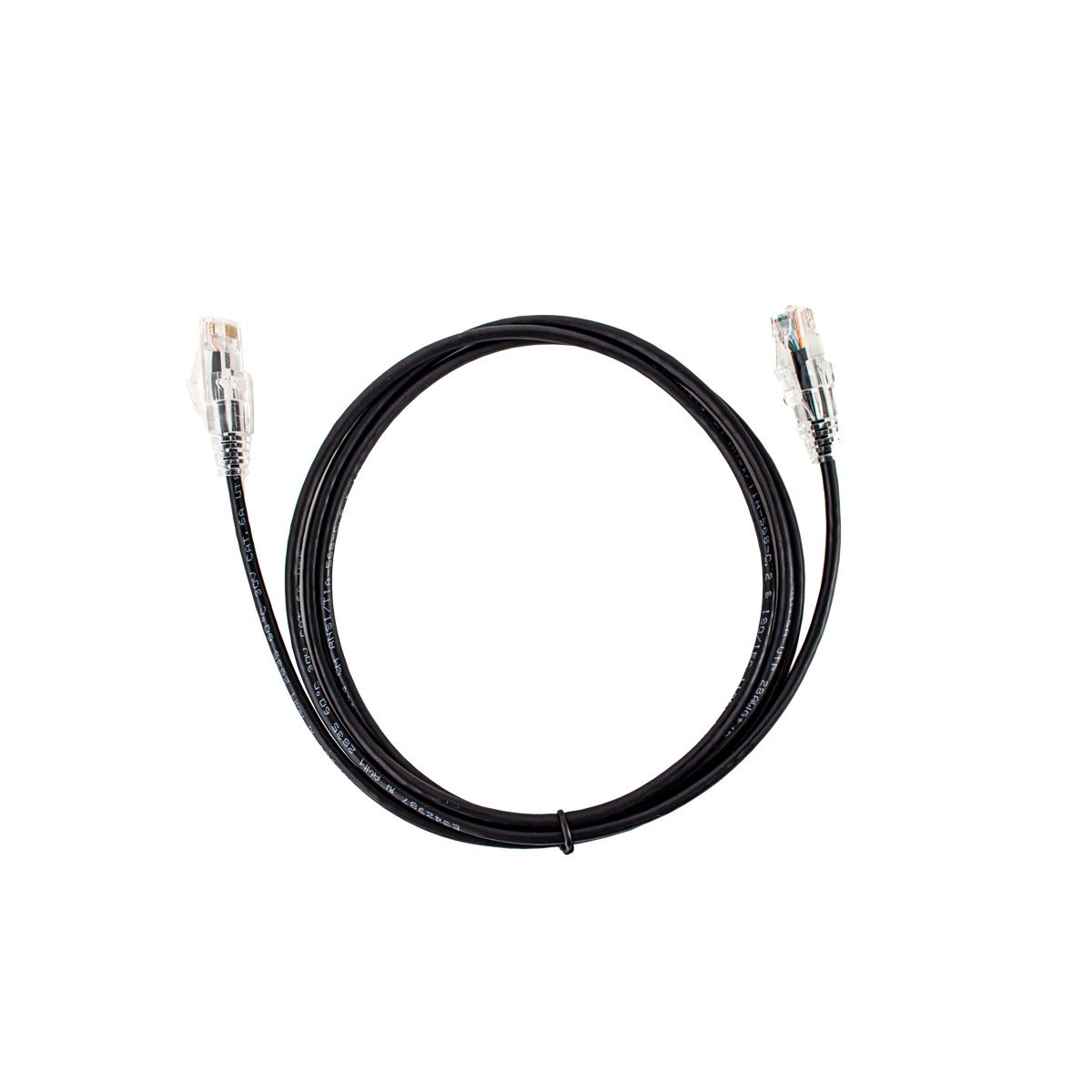 CAT6A Slim Patch Cord 10ft Black  (077-2073/10BK)