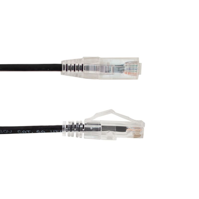CAT6A Slim Patch Cord 14ft Black  (077-2082/14BK)