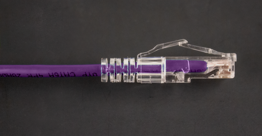 CAT6A Slim Patch Cord 25ft Purple  (077-2105/25PR)
