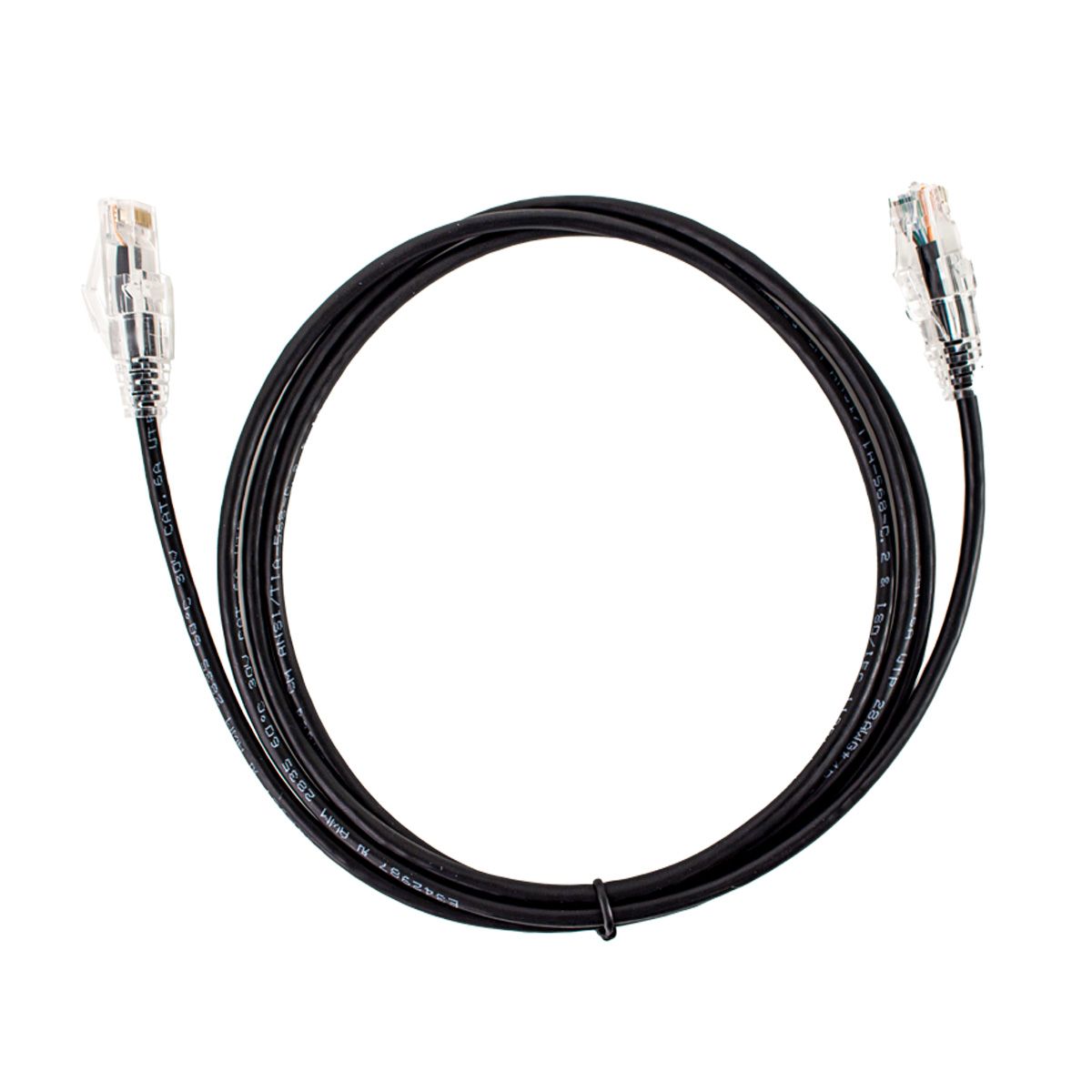 CAT6A Slim Patch Cord 0.5ft Black (077-2010/05BK)