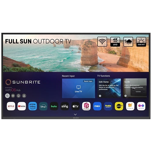 SunBrite SB-FS-75-BL 75\\" Solis 4K Full-Sun Outdoor Smart TV