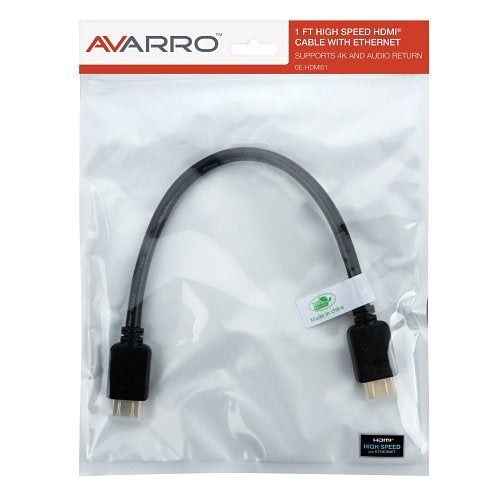 AVARRO 0E-HDMI01 1\' HDMI Cable with Ethernet
