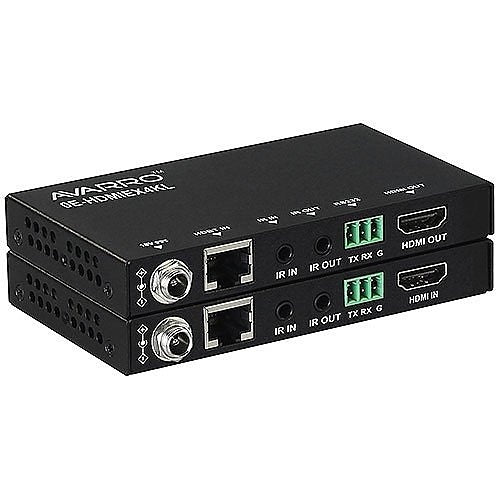 AVARRO 0E-HDMIEX4KL 4K 60hz HDBT PoE/HDCP 2.2 Extender, Black (Replaces HDMIEXT4K)