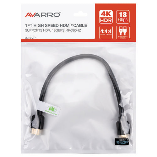 AVARRO 0E-HDMIP1 1\' UHD 4K HDMI Cable with Ethernet