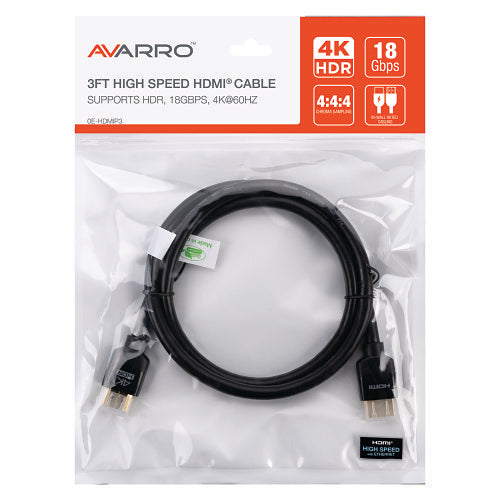 AVARRO 0E-HDMIP3 3\' UHD 4K HDMI Cable with Ethernet