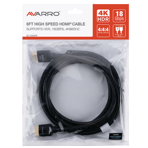 AVARRO 0E-HDMIP6 6\' UHD 4K HDMI Cable with Ethernet
