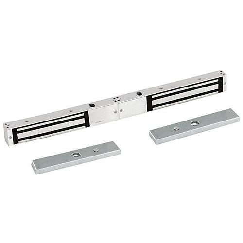 Locknetics MG600DT-2 MG Series Double Electromagnetic Lock, 600 lb Holding Force, Satin Stainless Steel