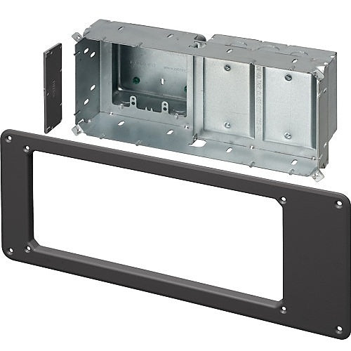 Arlington TVBS613BL Electrical Back Box, Recessed TV Box/Power Low Voltage 4-Gang STL W/BK