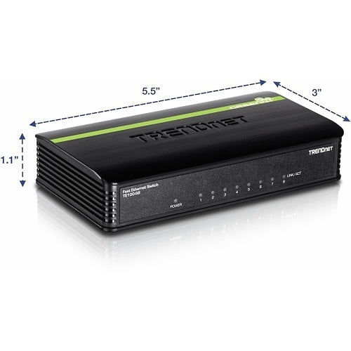 TRENDnet TE100-S8 8-Port 10/100 Mbps GREENnet Switch