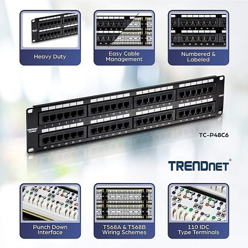 TRENDnet TC-P48C6 48-Port Network Patch Panel