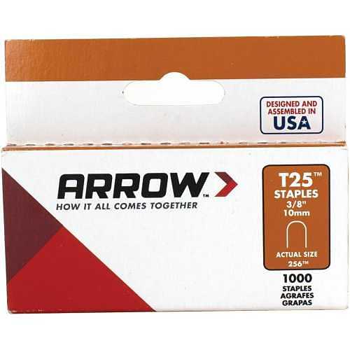 Arrow 256 T25 3/8\\" Round Crown Staples