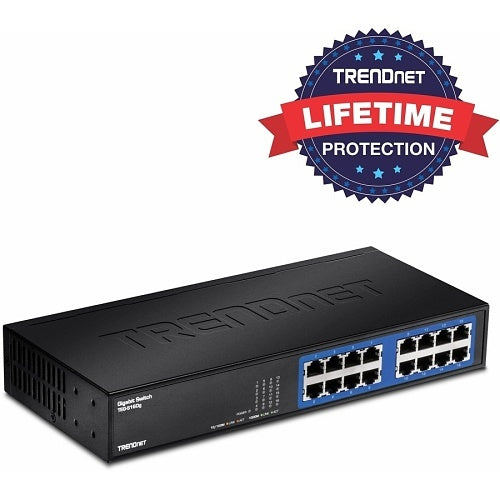 TRENDnet TEG-S16DG 16-Port Gigabit GREENnet Desktop, 32Gbps