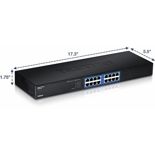 TRENDnet TEG-S16g 16-Port Gigabit GREENnet Switch, 32 Gbps