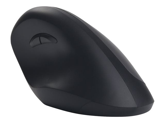 Adesso Mouse Wireless Vertical A20 Antimicrobial 6 Button up to 2400dpi Right Hand PC/Mac - Black & Silver