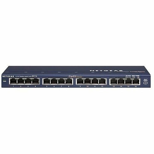 Netgear GS116 16-Port Gigabit Ethernet Unmanaged Switch (Replaces GS116E)