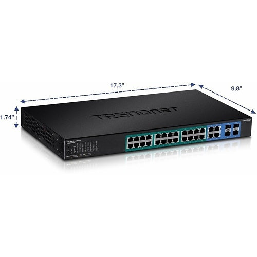 TRENDnet TPE-1620WS 20-Port Gigabit Web Smart PoE+ Switch, 40Gbps