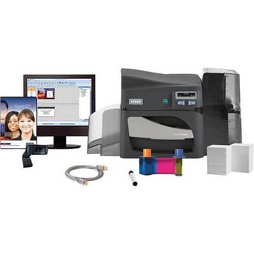 HID FARGO DTC4500E ID Card Printer and Encoder Bundle with AsureID Solo Software