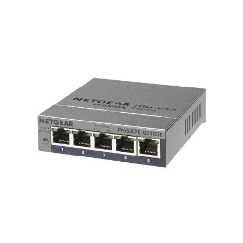Netgear GS105E ProSafe Plus Switch, 5-Port Gigabit Ethernet