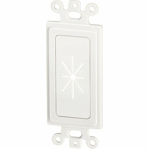 DataComm 45-0016-BK Feedthrough Wall Plate Decor Style Insert, Flexible Opening, Black