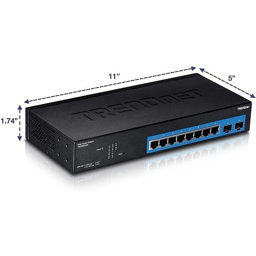 TRENDnet TEG-082WS 8-Port Gigabit Web Smart Switch, 16Gbps