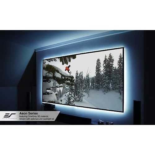 Elite Screens AR135DHD3 Aeon CineGrey 3D Series 135\\" Wall Mount Edge Free Fixed Frame Projector Screen, 16:9