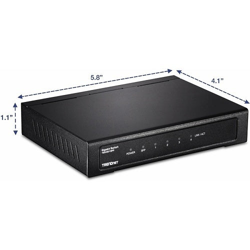 TRENDnet TEG-S51SFP 4-Port Gigabit Switch with SFP Slot