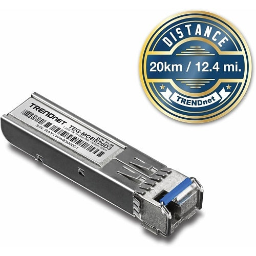 TRENDnet TEG-MGBS20D3 Mini-Gbic Dual Wavelength Single-Mode Lc Module 1310(20km)