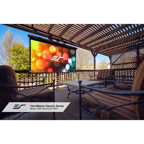 Elite Screens OMS120H-ELECTRIC Yard Master Electric Series 120\\" Outdoor Projector Screen, MaxWhite, 16:9
