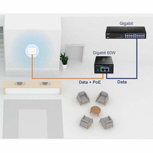 TRENDnet TPE-117GI Gigabit Ultra PoE Injector