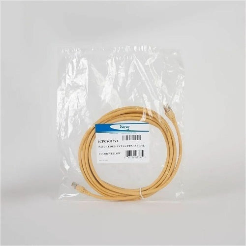 ICC ICPCSG15YL CAT6A Patch Cable, 15\', Yellow