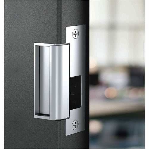 HES 1500C-605-LM 1500 Series Complete Pac Electric Strike with 1LB Faceplate Kit for Latchbolts, Lock Monitor, Bright Brass