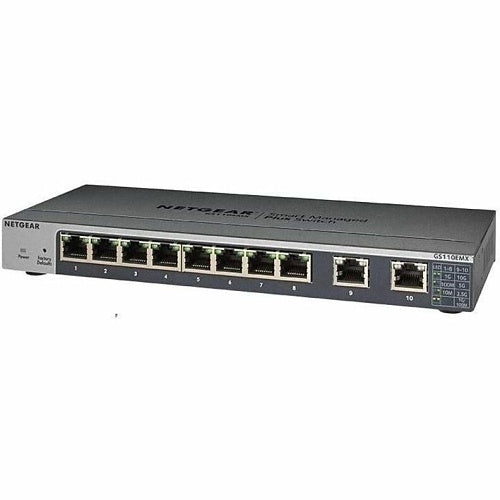 Netgear GS110EMX-100NAS 8-Port Gigabit Ethernet Web-Managed Switch with Uplinks