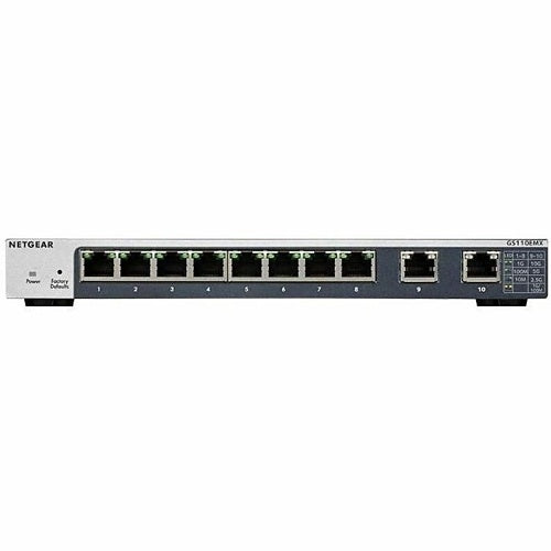 Netgear GS110EMX-100NAS 8-Port Gigabit Ethernet Web-Managed Switch with Uplinks