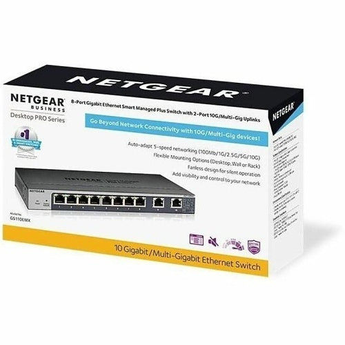 Netgear GS110EMX-100NAS 8-Port Gigabit Ethernet Web-Managed Switch with Uplinks