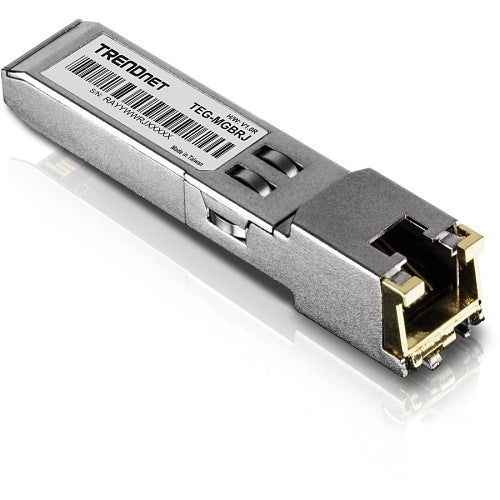 TRENDnet TEG-MGBRJ SFP Module, 1000BASE-T, RJ-45, Copper