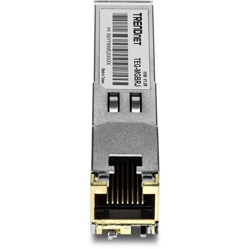 TRENDnet TEG-MGBRJ SFP Module, 1000BASE-T, RJ-45, Copper