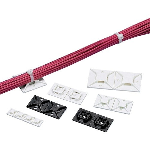 Panduit ABM2S-A-C15 Cable Tray & Tie Mount, 1" x 1" (25.4mm x 25.4mm) Adhesive Cable Tie Mount